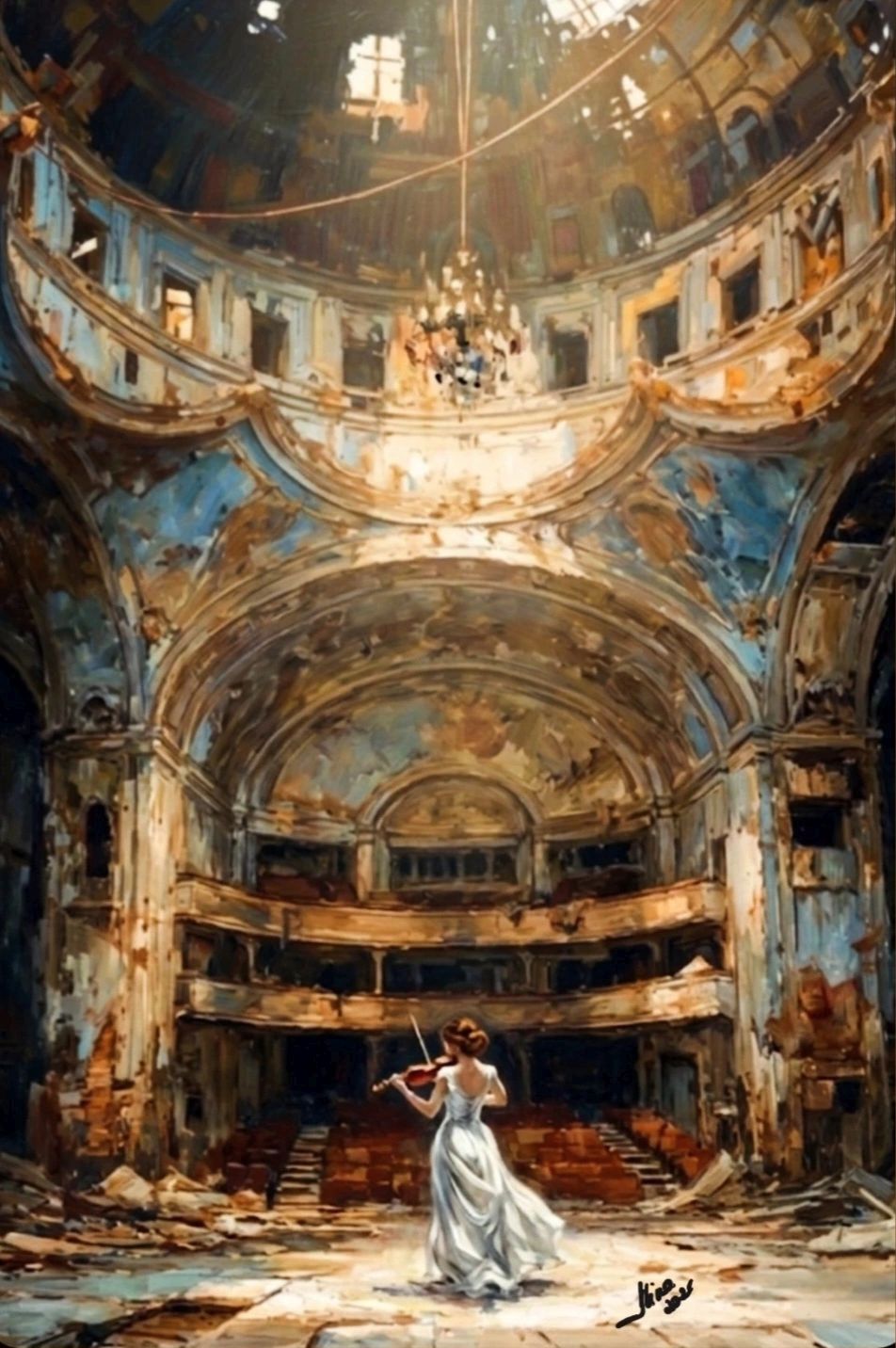 ArteDiAlina.com painting: Space filled with music